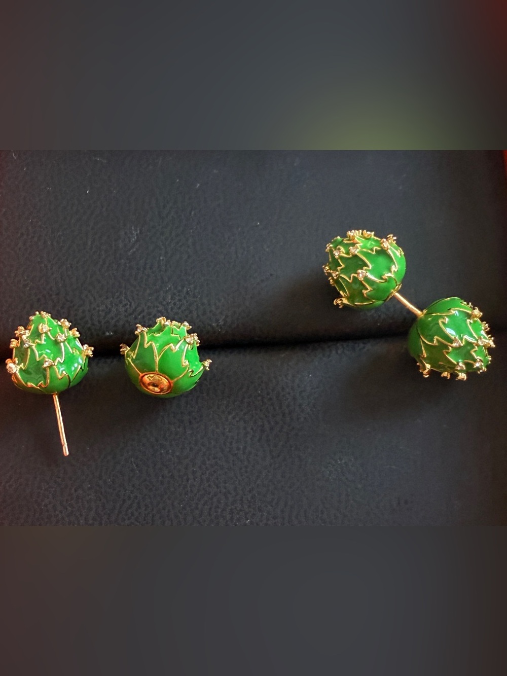 Enamel Coral Reef Double-Side Stud Earrings